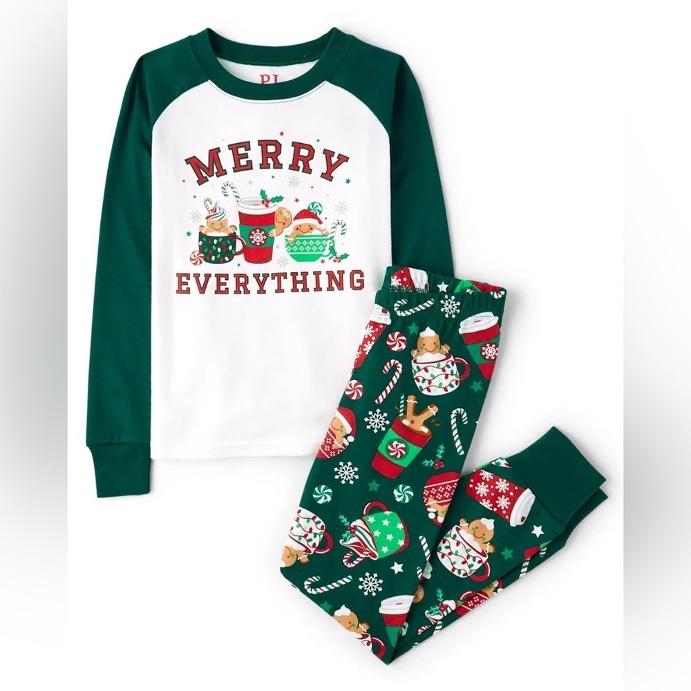 The Children ‘s Place Kids Unisex Long Sleeve Cocoa Mugs Pajama Set